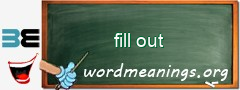 WordMeaning blackboard for fill out